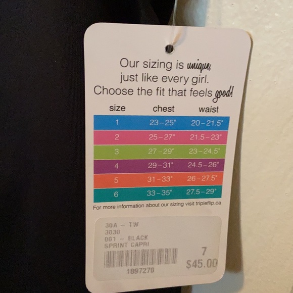 Triple Flip Black Cropped Exercise Leggings - Picture 6 of 6